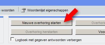 Start een nieuwe overhoring